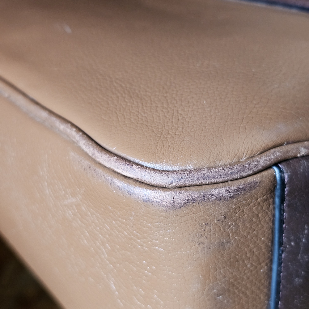 Vintage Coach Leather Slim Briefcase Laptop Messenger Bag - Brown Stripe - Picture 9 of 15